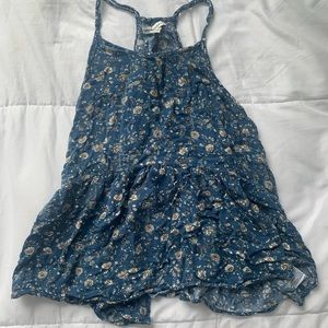 SOLD - American Eagle medium blue floral tank top